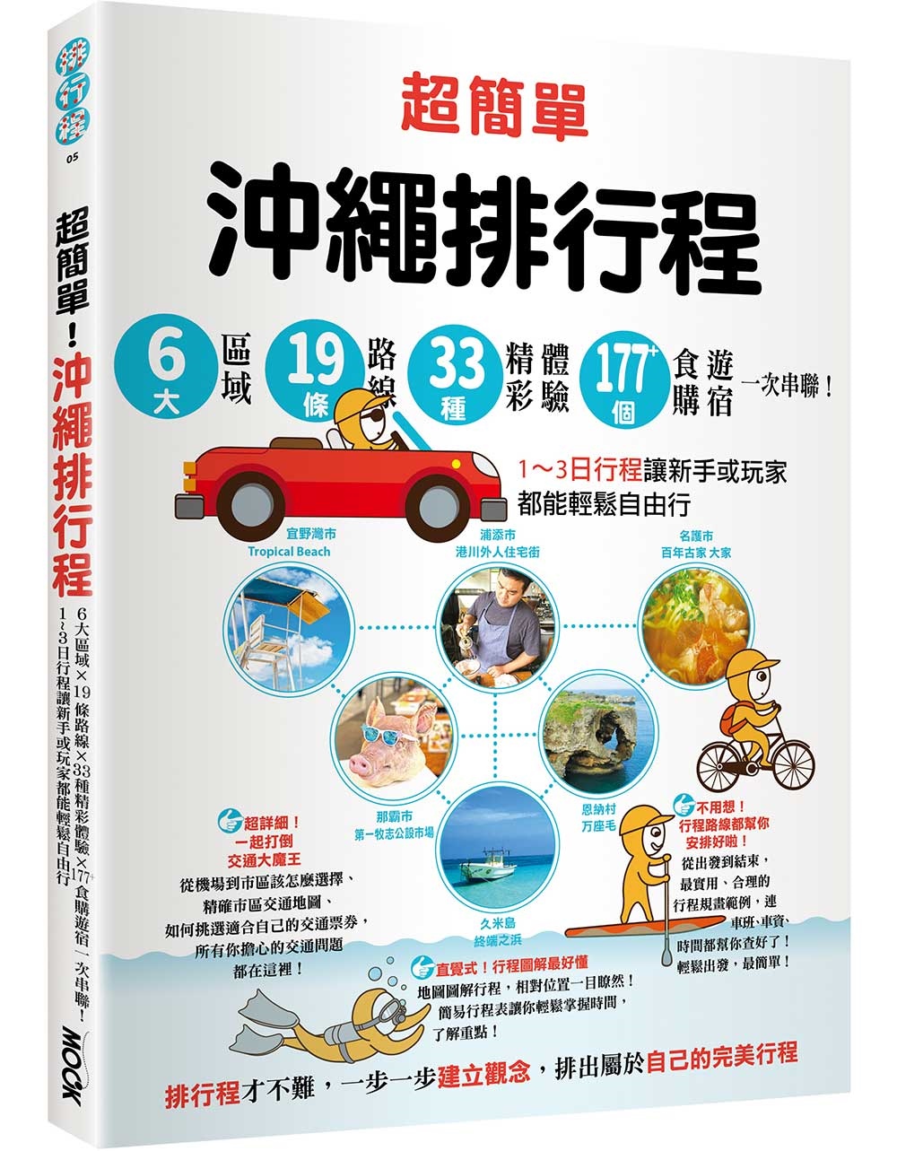 超簡單!沖繩排行程:6大區域x 19條路線x33種精彩體驗x177+食購遊宿一次串聯!1~3日行程讓新手或玩家都能輕鬆自由行
